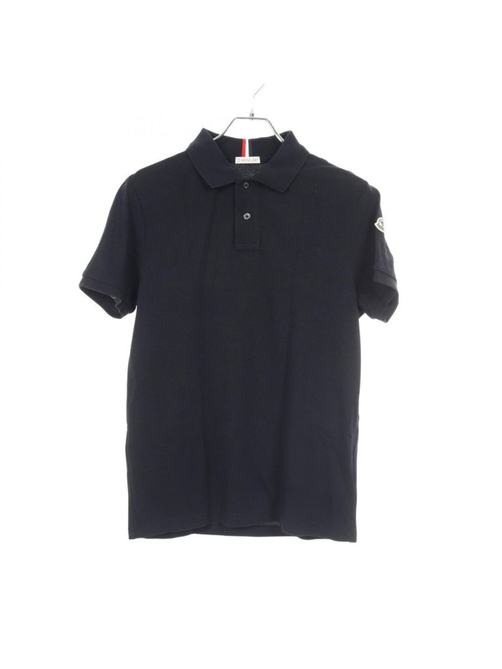 Moncler Polo Shirt Short Sleeve Black Cotton